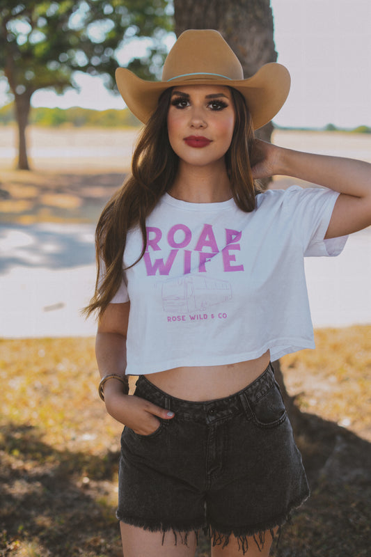 Road Wife Crop Tee